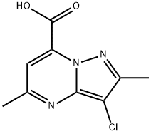 3-Chloro-2,5-dimethylpyrazolo[1,5-a]pyrimidine-7-carboxylic acid Structure