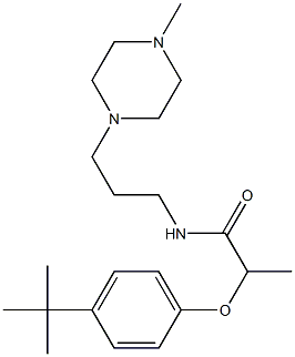 2-(4-tert-butylphenoxy)-N-[3-(4-methylpiperazin-1-yl)propyl]propanamide Structure