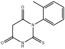 2-mercapto-1-(2-methylphenyl)pyrimidine-4,6(1H,5H)-dione 구조식 이미지