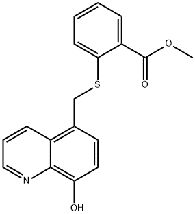 2-(8-Hydroxy-quinolin-5-ylmethylsulfanyl)-benzoic acid methyl ester Structure