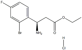 ethyl (R)-3-amino-3-(2-bromo-4-fluorophenyl)propanoate hydrochloride Structure