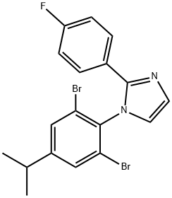 1-(2,6-dibromo-4-isopropylphenyl)-2-(4-fluorophenyl)-1H-imidazole Structure
