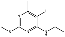 N-ethyl-5-iodo-6-methyl-2-(methylthio)pyrimidin-4-amine 구조식 이미지