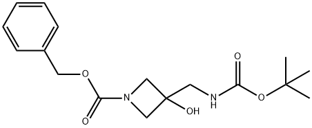 benzyl 3-({[(tert-butoxy)carbonyl]amino}methyl)-3-hydroxyazetidine-1-carboxylate 구조식 이미지