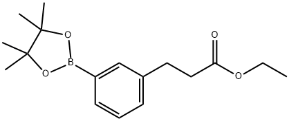 3-[2-(Ethoxycarbonyl)ethyl]benzeneboronic acid pinacol ester, 97% Structure