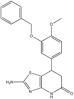 2-amino-7-(4-methoxy-3-phenylmethoxyphenyl)-6,7-dihydro-4H-[1,3]thiazolo[4,5-b]pyridin-5-one Structure