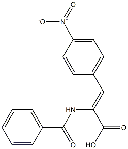 (Z)-2-Benzamido-3-(4-nitrophenyl)acrylic acid Structure