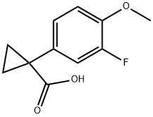 1-(3-fluoro-4-methoxyphenyl)cyclopropane-1-carboxylic acid 구조식 이미지