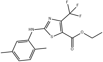 ethyl 2-[(2,5-dimethylphenyl)amino]-4-(trifluoromethyl)-1,3-thiazole-5-carboxylate 구조식 이미지