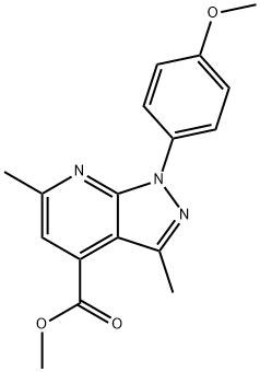 methyl 1-(4-methoxyphenyl)-3,6-dimethyl-1H-pyrazolo[3,4-b]pyridine-4-carboxylate Structure