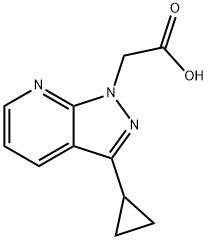 (3-사이클로프로필-1H-피라졸로[3,4-b]피리딘-1-일)아세트산 구조식 이미지