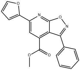 methyl 6-(2-furyl)-3-phenylisoxazolo[5,4-b]pyridine-4-carboxylate 구조식 이미지