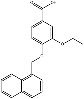 3-Ethoxy-4-(naphthalen-1-ylmethoxy)-benzoic acid Structure
