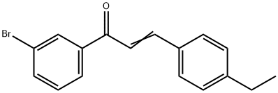 (2E)-1-(3-bromophenyl)-3-(4-ethylphenyl)prop-2-en-1-one 구조식 이미지