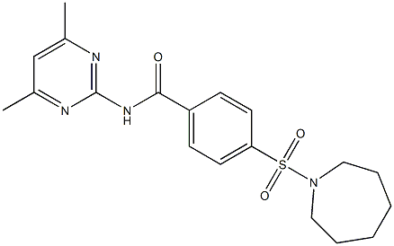 4-(azepan-1-ylsulfonyl)-N-(4,6-dimethylpyrimidin-2-yl)benzamide Structure