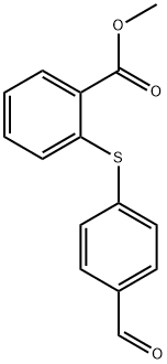 2-(4-Formyl-phenylsulfanyl)-benzoic acid methyl ester 구조식 이미지