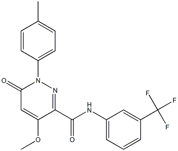 4-methoxy-1-(4-methylphenyl)-6-oxo-N-[3-(trifluoromethyl)phenyl]pyridazine-3-carboxamide Structure