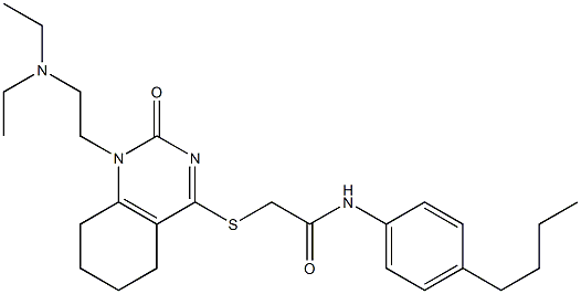 N-(4-butylphenyl)-2-[[1-[2-(diethylamino)ethyl]-2-oxo-5,6,7,8-tetrahydroquinazolin-4-yl]sulfanyl]acetamide Structure