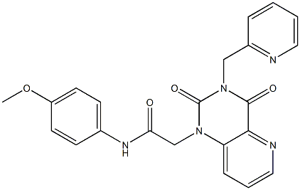 2-[2,4-dioxo-3-(pyridin-2-ylmethyl)pyrido[3,2-d]pyrimidin-1-yl]-N-(4-methoxyphenyl)acetamide Structure