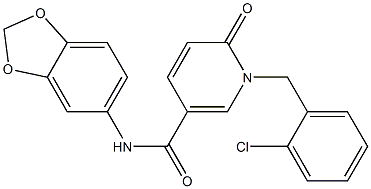 N-(1,3-benzodioxol-5-yl)-1-[(2-chlorophenyl)methyl]-6-oxopyridine-3-carboxamide Structure