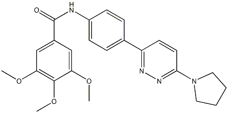 3,4,5-trimethoxy-N-[4-(6-pyrrolidin-1-ylpyridazin-3-yl)phenyl]benzamide Structure