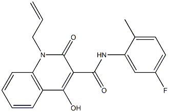 N-(5-fluoro-2-methylphenyl)-4-hydroxy-2-oxo-1-prop-2-enylquinoline-3-carboxamide Structure