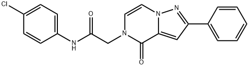 N-(4-chlorophenyl)-2-(4-oxo-2-phenylpyrazolo[1,5-a]pyrazin-5-yl)acetamide Structure