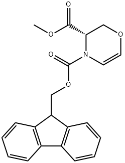 (S)-4-((9H-fluoren-9-yl)methyl) 3-methyl 2H-1,4-oxazine-3,4(3H)-dicarboxylate Structure