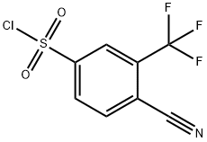 4-CYANO-3-(TRIFLUOROMETHYL)BENZENE-1-SULFONYL CHLORIDE 구조식 이미지