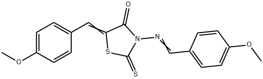 4-Thiazolidinone,5-[(4-methoxyphenyl)methylene]-3-[[(4-methoxyphenyl)methylene]amino]-2-thioxo- Structure