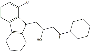 1-(8-chloro-1,2,3,4-tetrahydrocarbazol-9-yl)-3-(cyclohexylamino)propan-2-ol Structure