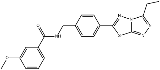 N-[4-(3-ethyl[1,2,4]triazolo[3,4-b][1,3,4]thiadiazol-6-yl)benzyl]-3-methoxybenzamide Structure