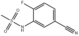 N-(5-cyano-2-fluoranyl-phenyl)methanesulfonamide Structure