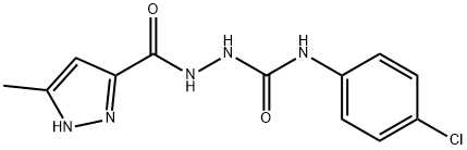 N-(4-chlorophenyl)-2-[(3-methyl-1H-pyrazol-5-yl)carbonyl]hydrazinecarboxamide Structure