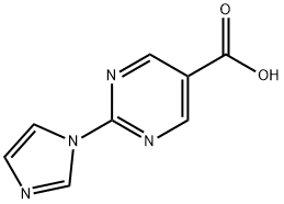 2-Imidazol-1-yl-pyrimidine-5-carboxylic acid 구조식 이미지