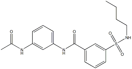 N-(3-acetamidophenyl)-3-(butylsulfamoyl)benzamide Structure