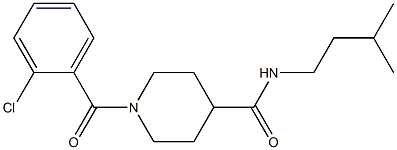 1-(2-chlorobenzoyl)-N-(3-methylbutyl)piperidine-4-carboxamide Structure