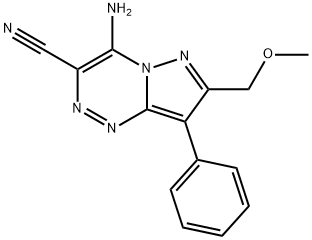 4-amino-7-(methoxymethyl)-8-phenylpyrazolo[5,1-c][1,2,4]triazine-3-carbonitrile 구조식 이미지