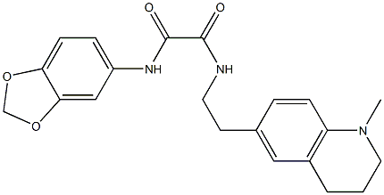 N'-(1,3-benzodioxol-5-yl)-N-[2-(1-methyl-3,4-dihydro-2H-quinolin-6-yl)ethyl]oxamide Structure