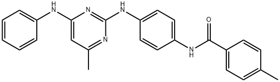 N-[4-[(4-anilino-6-methylpyrimidin-2-yl)amino]phenyl]-4-methylbenzamide Structure