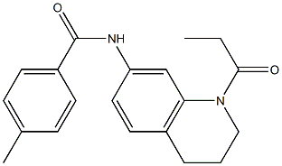 4-methyl-N-(1-propanoyl-3,4-dihydro-2H-quinolin-7-yl)benzamide Structure