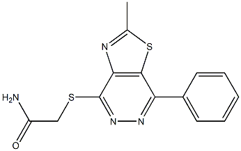 2-[(2-methyl-7-phenyl-[1,3]thiazolo[4,5-d]pyridazin-4-yl)sulfanyl]acetamide Structure