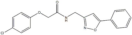 2-(4-chlorophenoxy)-N-[(5-phenyl-1,2-oxazol-3-yl)methyl]acetamide Structure