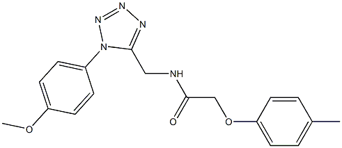 N-[[1-(4-methoxyphenyl)tetrazol-5-yl]methyl]-2-(4-methylphenoxy)acetamide Structure