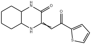 (3Z)-3-[2-oxo-2-(thiophen-2-yl)ethylidene]-decahydroquinoxalin-2-one 구조식 이미지