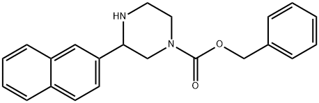 benzyl 3-(naphthalen-2-yl)piperazine-1-carboxylate 구조식 이미지