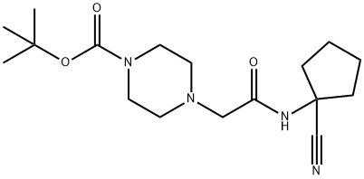 tert-butyl 4-{[(1-cyanocyclopentyl)carbamoyl]methyl}piperazine-1-carboxylate 구조식 이미지