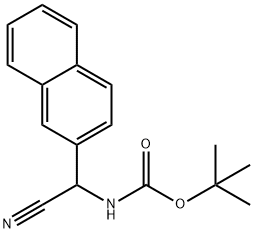 tert-butyl N-[cyano(naphthalen-2-yl)methyl]carbamate 구조식 이미지