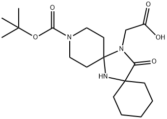 2-{3-[(tert-butoxy)carbonyl]-14-oxo-3,7,15-triazadispiro[5.1.5.2]pentadecan-15-yl}acetic acid Structure