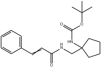 tert-butyl N-(1-{[(2E)-3-phenylprop-2-enamido]methyl}cyclopentyl)carbamate 구조식 이미지